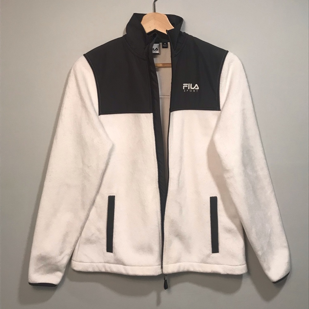 Fila White Fleece Synchilla Jacket XS